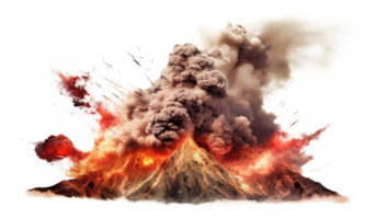 ai gerado vulcânico erupção natural desastre cena png