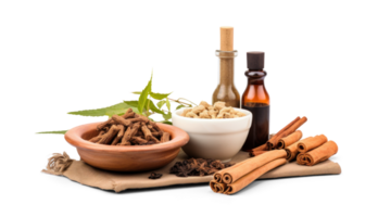 AI generated Traditional Chinese Medicine Ingredients png