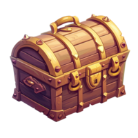 AI generated 2D Treasure Chest Game Asset Design png