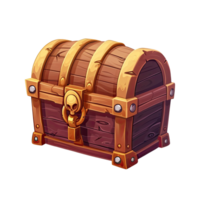 AI generated 2D Treasure Chest Game Asset Design png