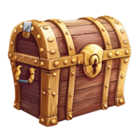 AI generated 2D Treasure Chest Game Asset Design png