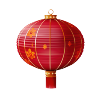 ai généré rouge chinois traditionnel asiatique lanterne png