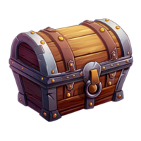 AI generated 2D Treasure Chest Game Asset Design png