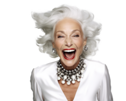 AI generated Radiant Mature Woman Laughing png