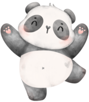 baby panda staand waterverf kinderkamer kunst png