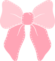 Coquette Aesthetic Bow pink flat illustration png