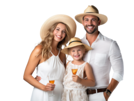 ai généré été amusement famille portrait avec la glace crème png