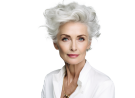 AI generated Elegant Attractive Older Woman Portrait png