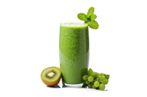 ai généré vert smoothie, png fichier de isolé coupé objet avec ombre sur transparent Contexte.