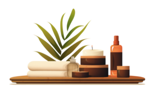 AI generated Day Spa Setting on Transparent Background png