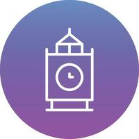 New Year Clock Vector Icon