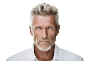 AI generated Handsome Mature Male Model Fashion Shot png