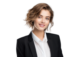 AI generated Confident Young Businesswoman Smiling Portrait png