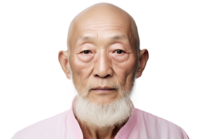 ai genererad asiatisk senior man företag mode modell png