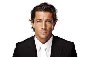 ai generado hermoso empresario en traje retrato png