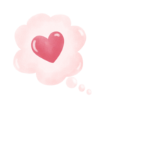 Watercolor heart illustration png