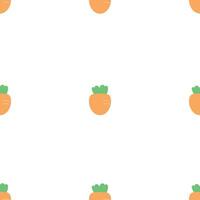 Seamless carrot pattern for fabric prints, textiles, gift wrapping paper. colorful vector for children, flat style