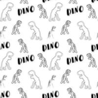 dinosaurio trama de semitonos creativo plano sin costura modelo. fondo de pantalla, textil, envase papel diseño vector