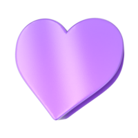 un púrpura corazón en un transparente antecedentes png