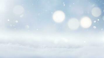 AI generated Winter Christmas background. Merry Christmas and happy New Year greeting card with copy-space. photo