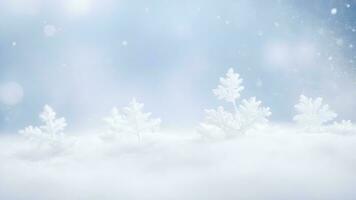 AI generated Winter Christmas background. Merry Christmas and happy New Year greeting card with copy-space. photo