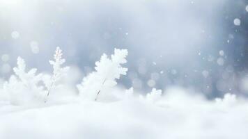 AI generated Winter Christmas background. Merry Christmas and happy New Year greeting card with copy-space. photo