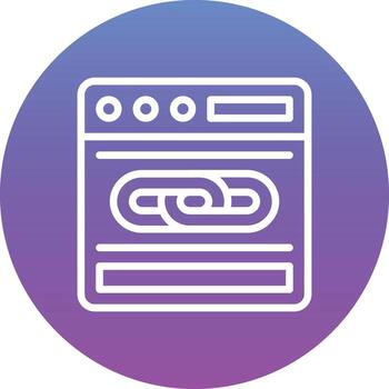 vínculo de retroceso vector icono