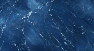 AI generated Rough blue marble background. beautiful abstract grunge decorative dark navy blue stone wall texture. photo