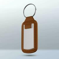 Leather Keychain 3D Render photo