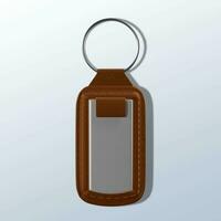 Leather Keychain 3D Render photo