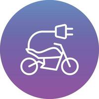 icono de vector de bicicleta eléctrica