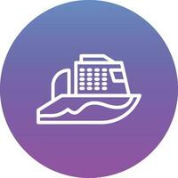 Ferry Boat Vector Icon