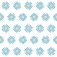 A pattern of chamomile flowers. Seamless pattern with the image of a daisy on a white background. Floral pattern for printing and gift wrapping vector