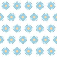 A pattern of chamomile flowers. Seamless pattern with the image of a daisy on a white background. Floral pattern for printing and gift wrapping vector