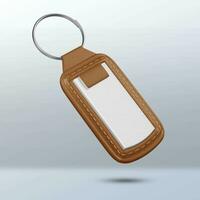 Leather Keychain 3D Render photo