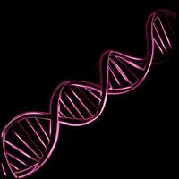 Vector isolated illustration of cells DNA with neon effect.