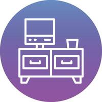 TV Table Vector Icon