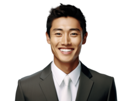 AI generated Cheerful Asian Businessman Fashion Portrait png