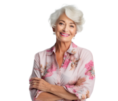 AI generated Attractive Senior Woman Posing Confidently png