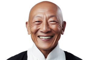 AI generated Cheerful Senior Asian Man in Business Attire png