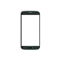Mobile empty display with blank screen isolated on white background for ads 2 photo