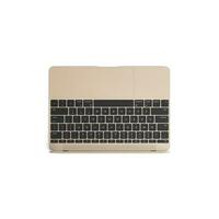 Laptop open display with blank screen isolated on white background for ads top view gold photo
