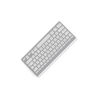 Wireless keyboard isolated on white background high quality image front top view black full rotated multifunctional placed white photo