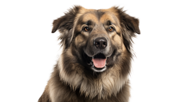 AI generated caucasian shepherd, png file of isolated cutout object with shadow on transparent background.