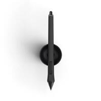 Pen isolated on white background image rotated with holder top view photo