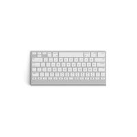 Wireless keyboard isolated on white background high quality image front top view rotated side photo