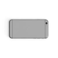 Mobile empty display with blank screen isolated on white background for ads Back - Horizontal photo