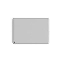 Tablet empty display with blank screen isolated on background for ads silver black back photo