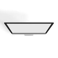 Desktop empty display with blank screen isolated on background for advertisement photo