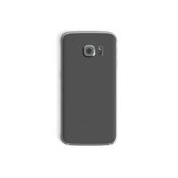 Mobile phone empty display with blank screen isolated on white background for ads Back - Vertical - Blue copy photo